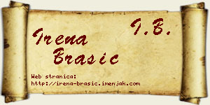 Irena Brašić vizit kartica